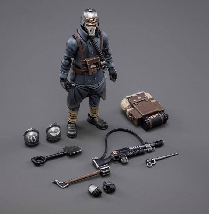 Warhammer 40K Death Korps of Krieg Veteran Squad Guardsman 1/18 Scale Action Figure Gallery Image 5