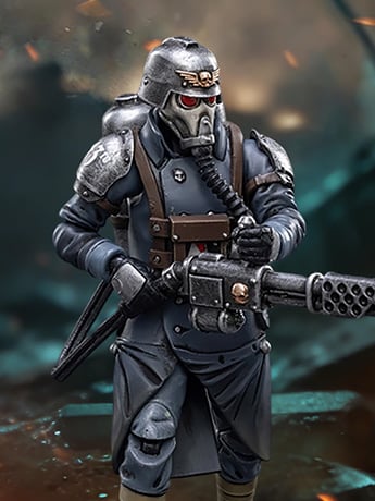 Warhammer 40,000 Death Korps of Krieg Veteran Squad Guardsman with Flamer 1/18 Scale Action Figure Gallery Image 2