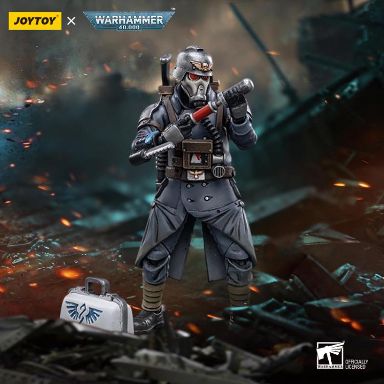 Warhammer 40,000 Death Korps of Krieg Veteran Squad Guardsman Medic 1/18 Scale Action Figure Gallery Image 6