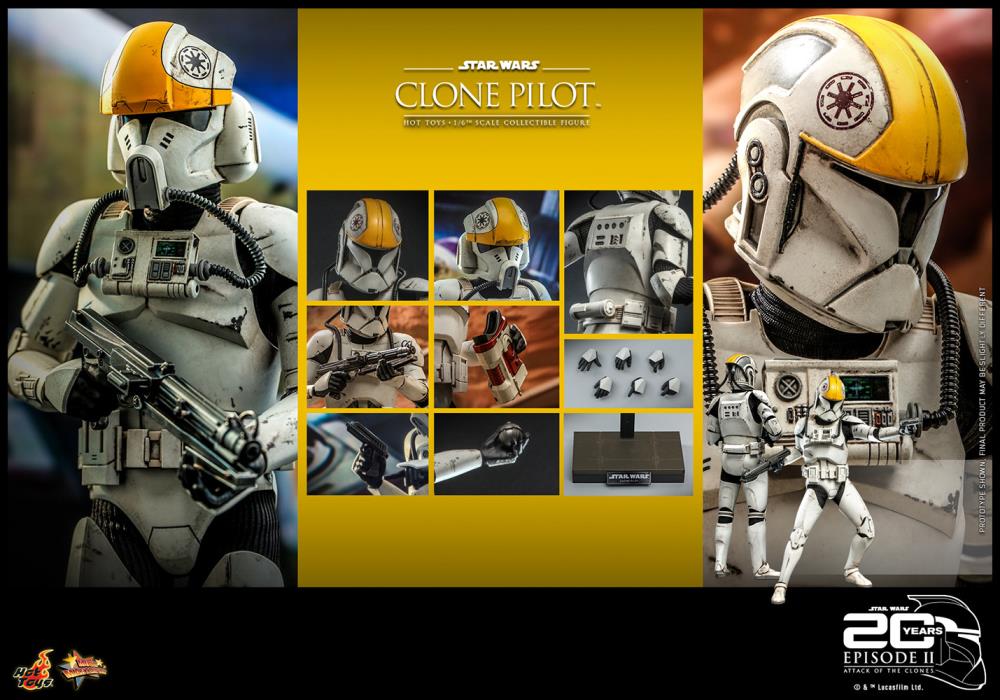 Star Wars: Attack of the Clones MMS648 Clone Pilot 1/6th Scale Collectible Figure Gallery Image 18