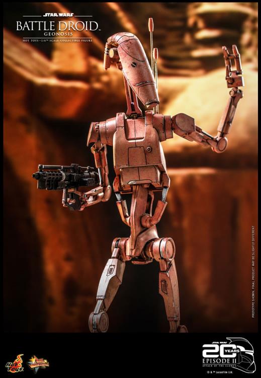 Star Wars: Attack of the Clones MMS649 Battle Droid (Geonosis) 1/6th Scale Collectible Figure Gallery Image 4