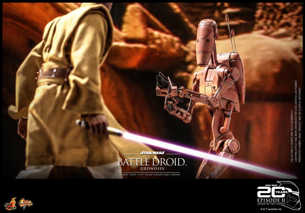 Star Wars: Attack of the Clones MMS649 Battle Droid (Geonosis) 1/6th Scale Collectible Figure Gallery Image 14