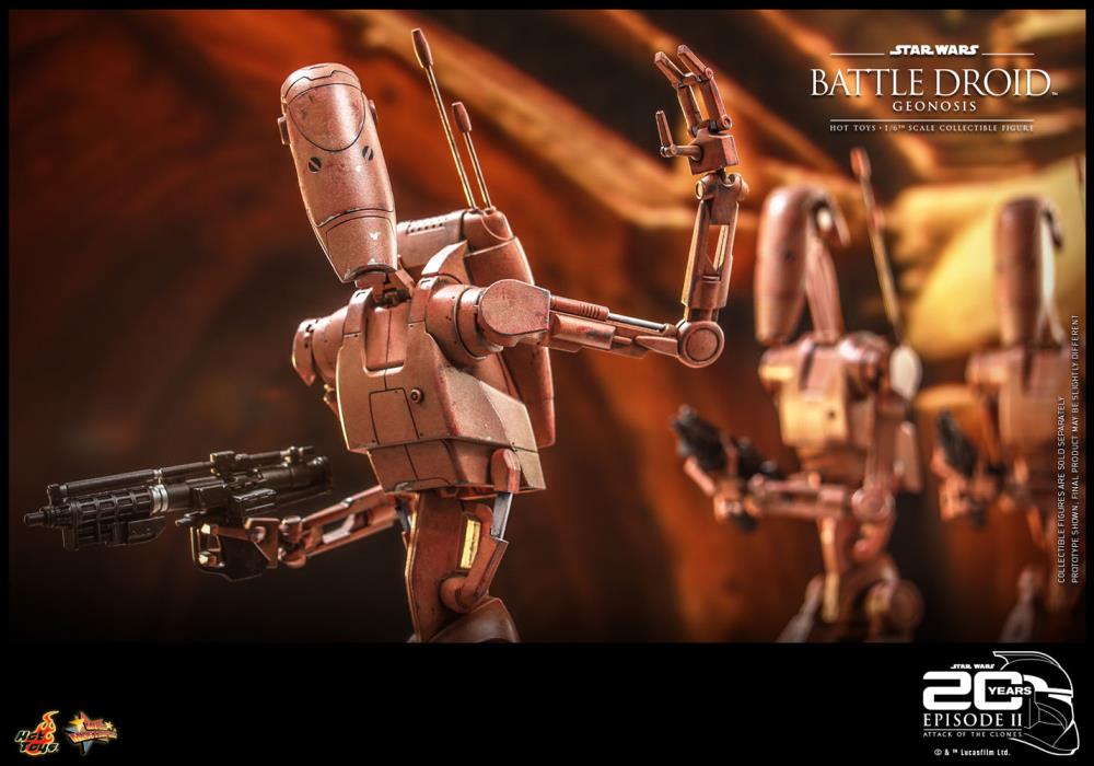 Star Wars: Attack of the Clones MMS649 Battle Droid (Geonosis) 1/6th Scale Collectible Figure Gallery Image 16
