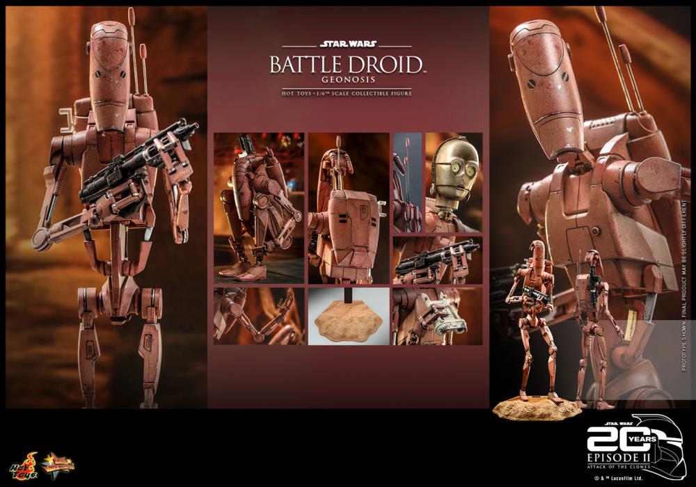 Star Wars: Attack of the Clones MMS649 Battle Droid (Geonosis) 1/6th Scale Collectible Figure Gallery Image 18