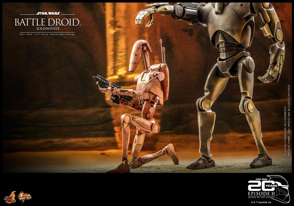 Star Wars: Attack of the Clones MMS649 Battle Droid (Geonosis) 1/6th Scale Collectible Figure Gallery Image 15