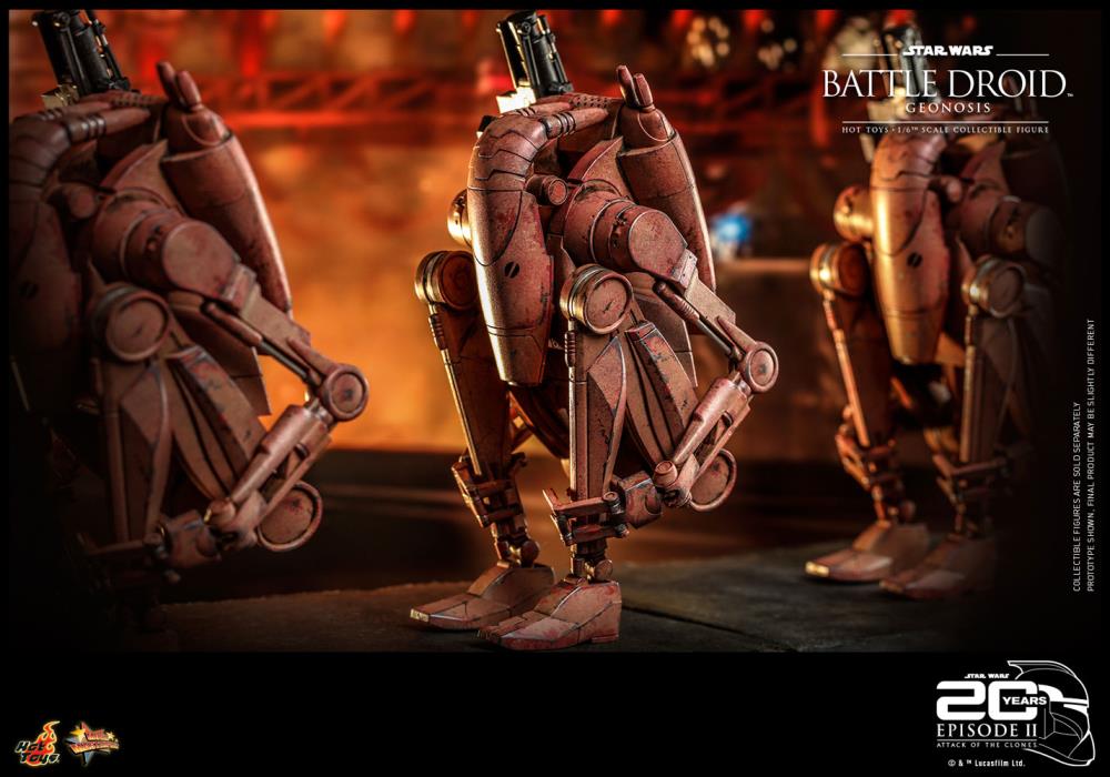 Star Wars: Attack of the Clones MMS649 Battle Droid (Geonosis) 1/6th Scale Collectible Figure Gallery Image 6