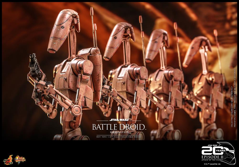 Star Wars: Attack of the Clones MMS649 Battle Droid (Geonosis) 1/6th Scale Collectible Figure Gallery Image 13