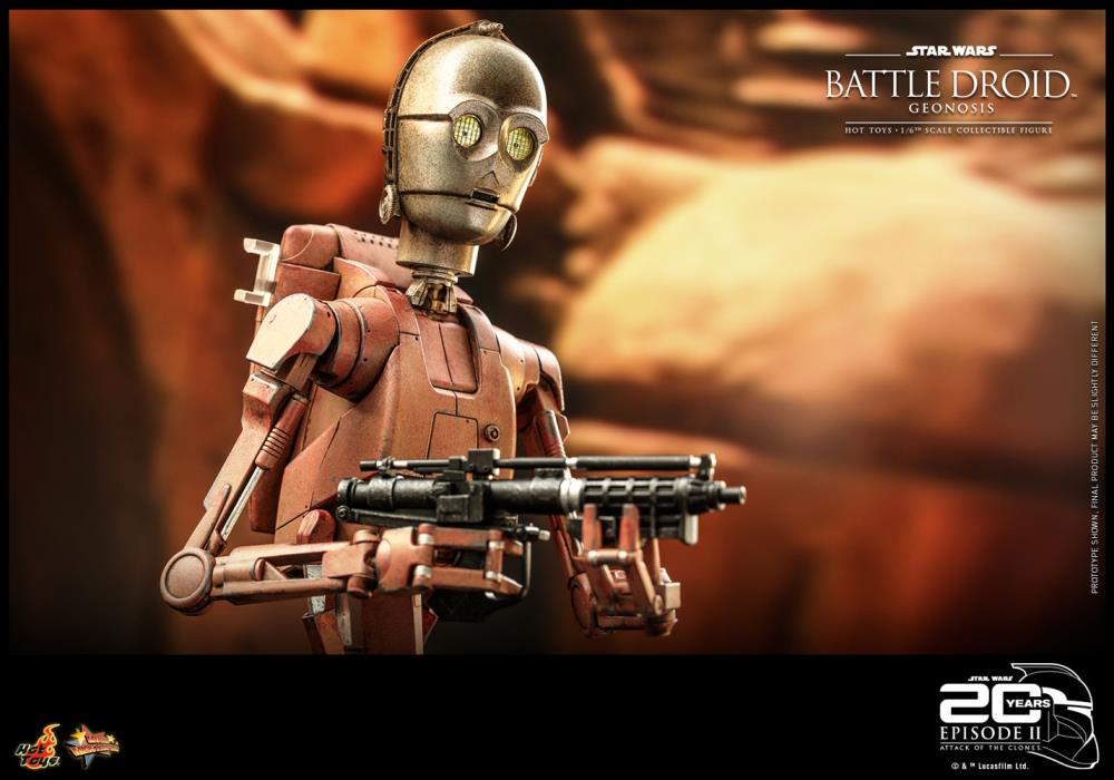 Star Wars: Attack of the Clones MMS649 Battle Droid (Geonosis) 1/6th Scale Collectible Figure Gallery Image 11
