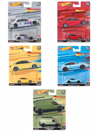 Hot Wheels Car Culture Real Riders Deutschland Design Set of 5 Cars Gallery Image 2