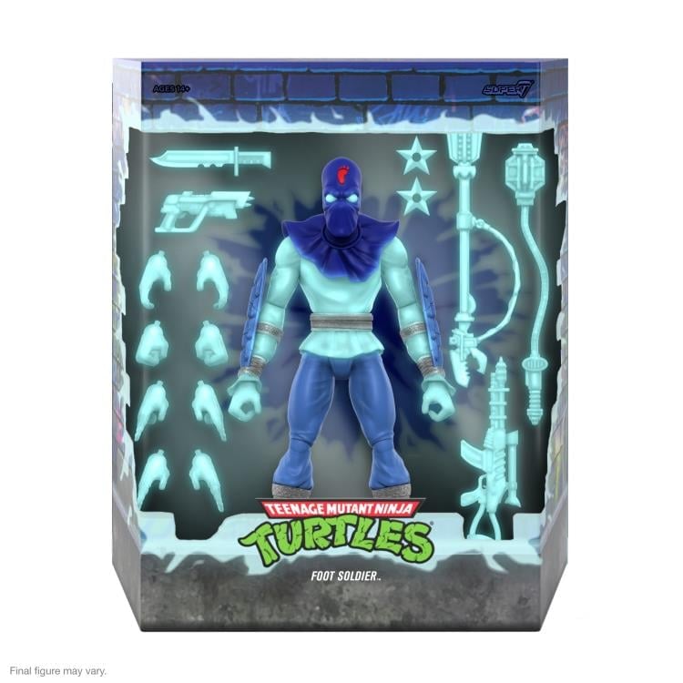Teenage Mutant Ninja Turtles ULTIMATES! Glow-in-the-Dark Foot Soldier Exclusive Action Figure Gallery Image 9