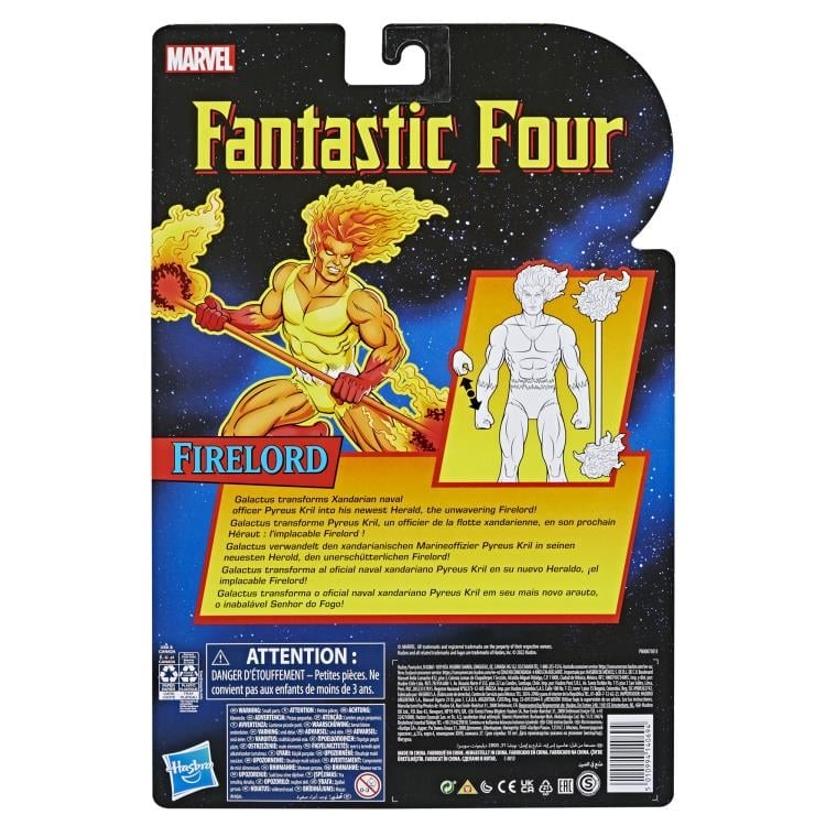 Fantastic Four Marvel Legends Retro Collection Firelord Action Figure Gallery Image 9