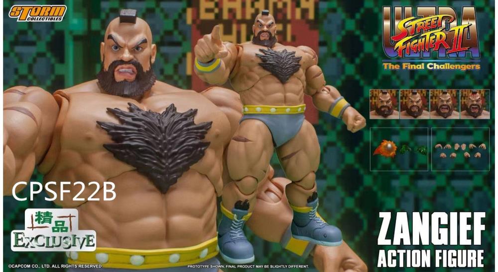 Ultra Street Fighter II: The Final Challengers Zangief (Grey) 1/12 Scale Exclusive Action Figure Gallery Image 3