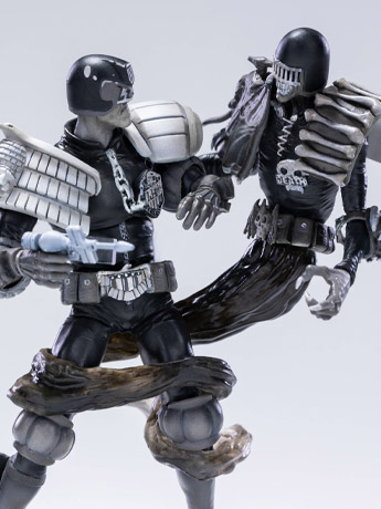 2000 AD Exquisite Mini Series Judge Dredd vs. Judge Death SDCC 2022 PX Previews 1:18 Scale Exclusive Figure Set Gallery Image 2