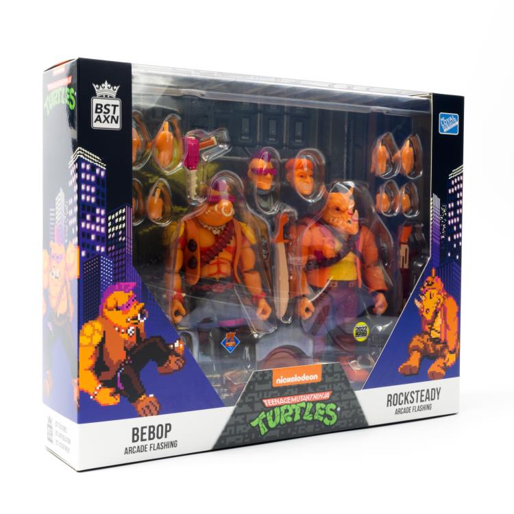 Teenage Mutant Ninja Turtles BST AXN Bebop & Rocksteady (Arcade) SDCC 2022 PX Previews Exclusive Two-Pack Gallery Image 8