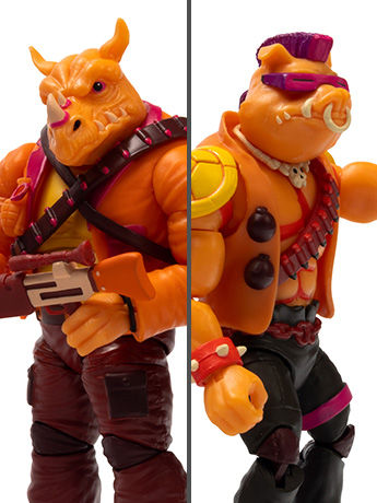 Teenage Mutant Ninja Turtles BST AXN Bebop & Rocksteady (Arcade) SDCC 2022 PX Previews Exclusive Two-Pack Gallery Image 2