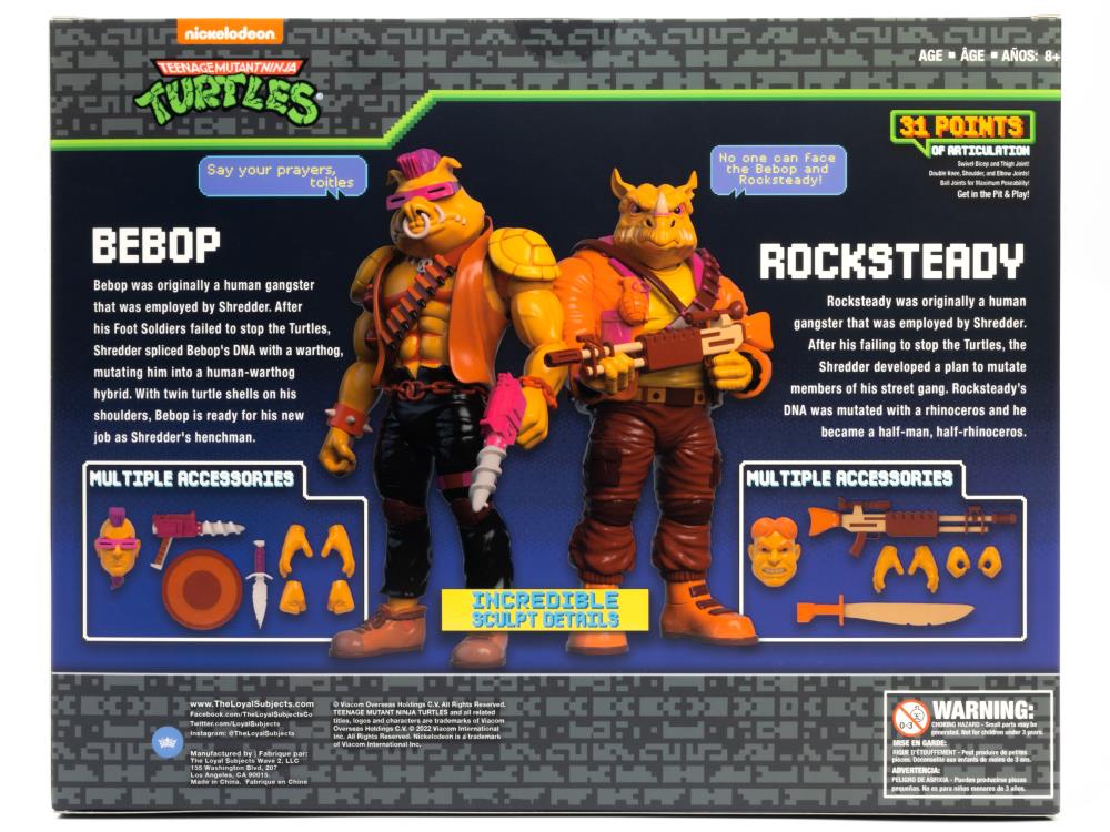 Teenage Mutant Ninja Turtles BST AXN Bebop & Rocksteady (Arcade) SDCC 2022 PX Previews Exclusive Two-Pack Gallery Image 9
