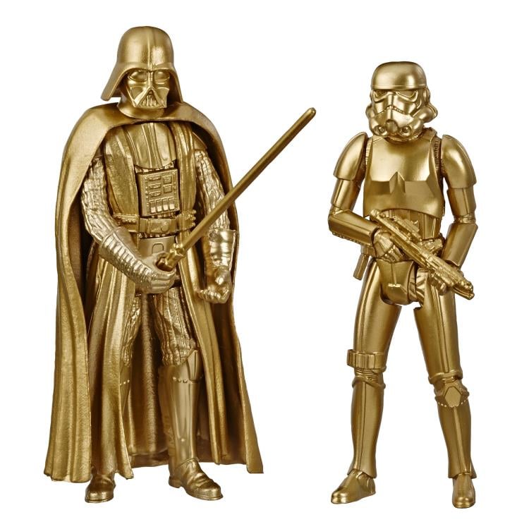 Star Wars The Skywalker Saga Darth Vader & Stormtrooper Commemorative Gold Figure Exclusive Two-Pack Gallery Image 7