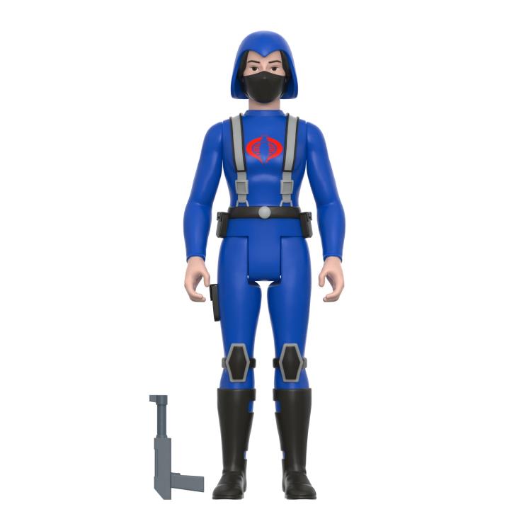 G.I. Joe ReAction Cobra Female Trooper Short Black Hair (Pink) Figure Gallery Image 3
