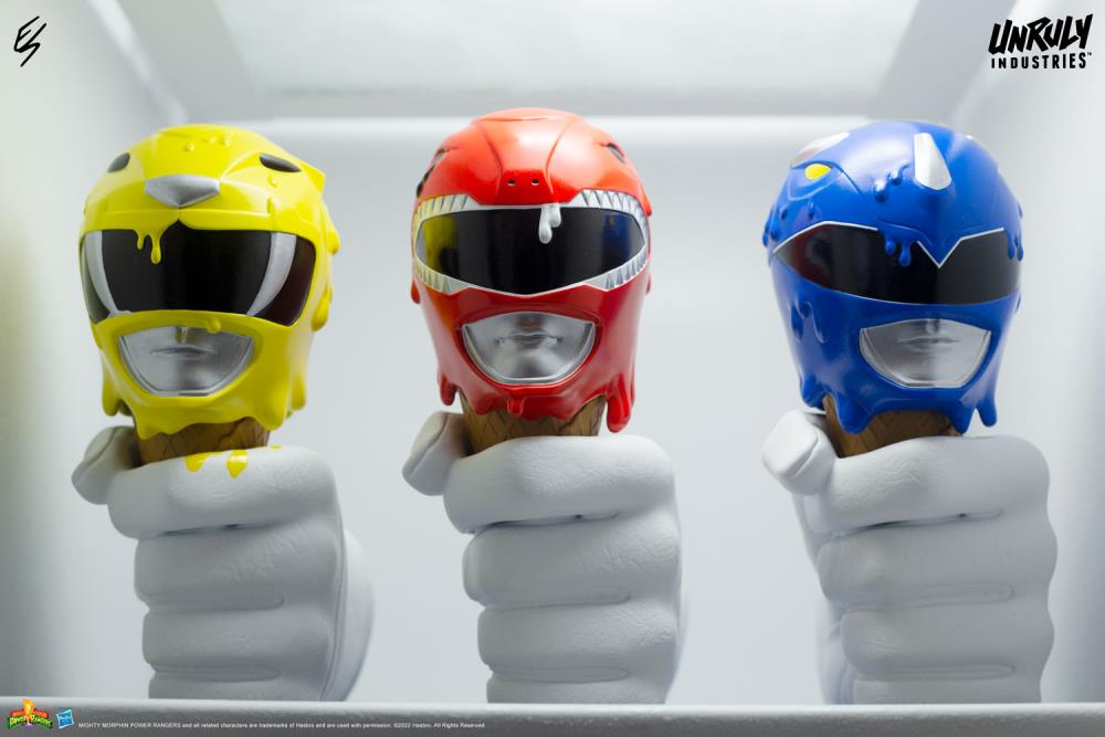 Mighty Morphin Power Rangers One-Scoops Red, Yellow and Blue Power Rangers Set Gallery Image 10