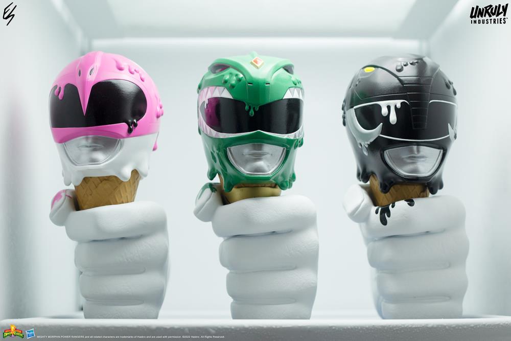 Mighty Morphin Power Rangers One-Scoops Green, Black and Pink Power Rangers Set Gallery Image 13
