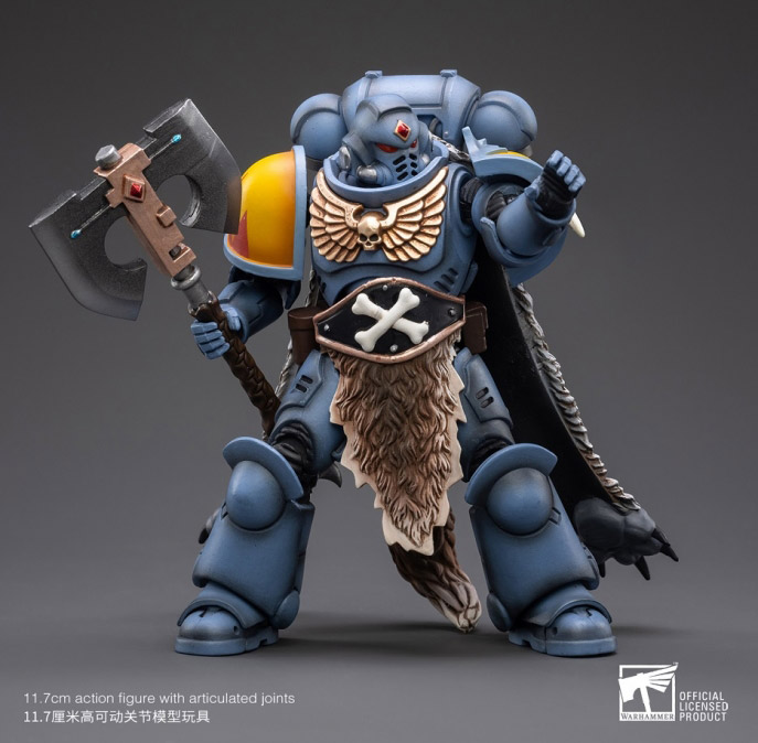 Warhammer 40K Space Wolves Leader Logan Ghostwolf 1/18 Scale Figure Gallery Image 5