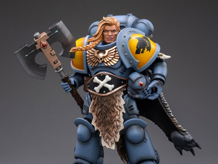 Warhammer 40K Space Wolves Leader Logan Ghostwolf 1/18 Scale Figure Gallery Image 1