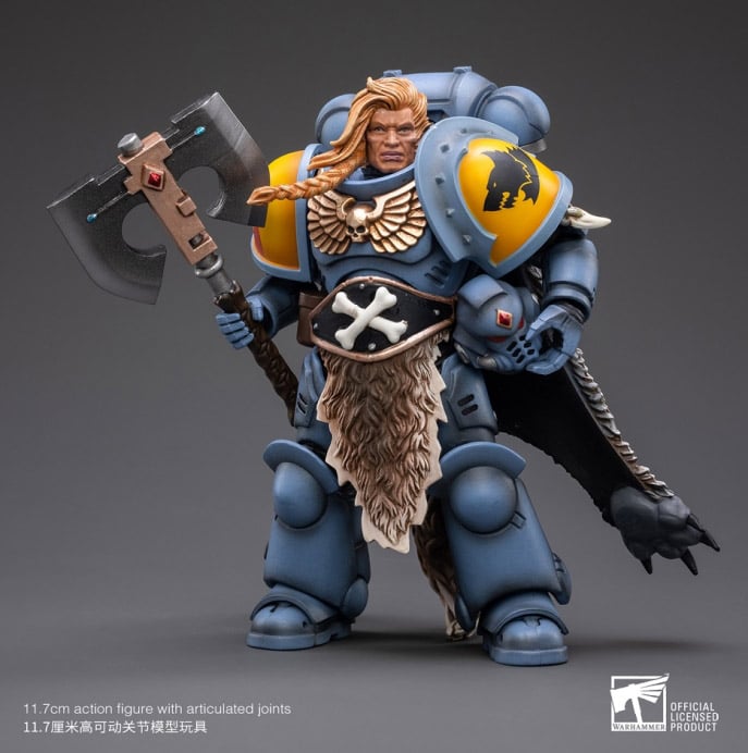 Warhammer 40K Space Wolves Leader Logan Ghostwolf 1/18 Scale Figure Gallery Image 6