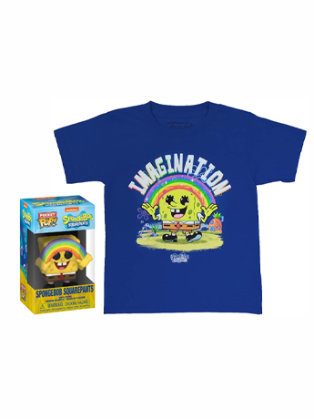 Pocket Pop! and Tee: SpongeBob SquarePants - SpongeBob (Rainbow) Gallery Image 2