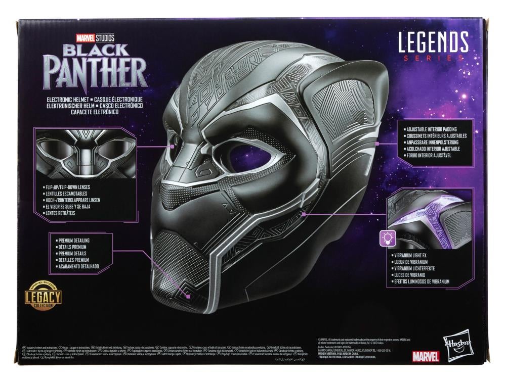 Black Panther Marvel Legends Legacy Collection Black Panther 1:1 Scale Wearable Electronic Helmet Gallery Image 12