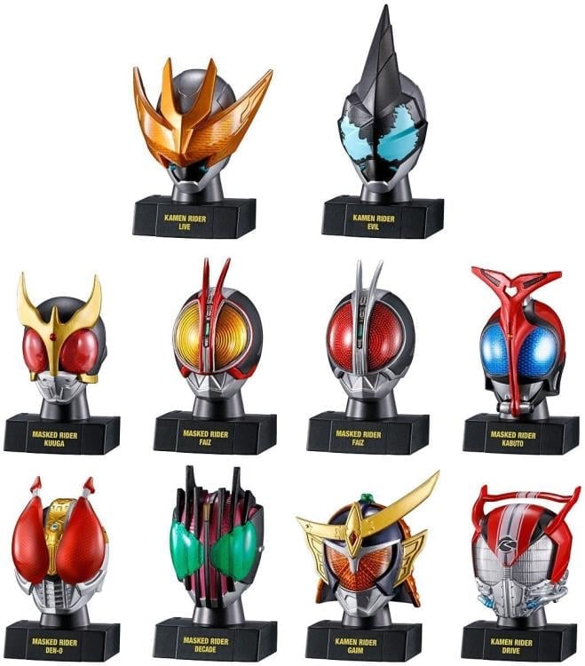 Kamen Rider Mask History 2 Box of 10 Random Miniature Mask Replicas
