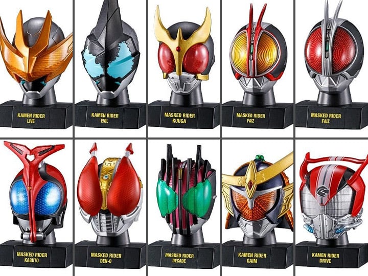 Kamen Rider Mask History 2 Box of 10 Random Miniature Mask Replicas