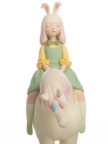Nocturnal Unicorn Mini (Light Green Flower) Vinyl Figure Gallery Image 2