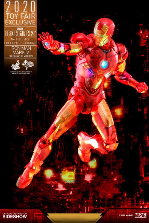 Iron Man 2 MMS568 Iron Man Mark IV (Holographic Version) 1/6th Scale 2020 Toy Fair Exclusive Collectible Figure Gallery Image 9