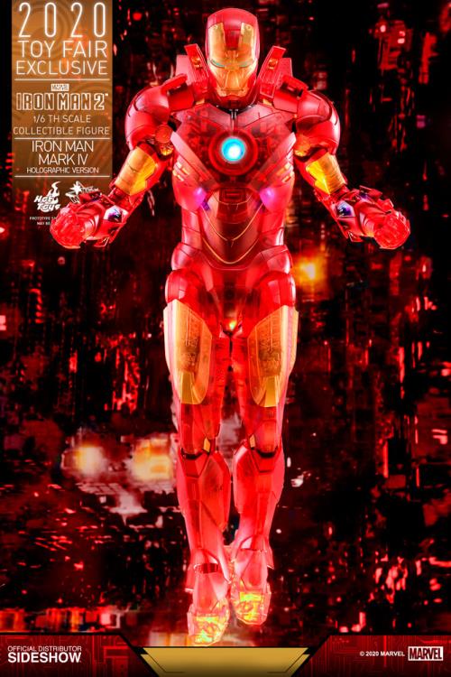 Iron Man 2 MMS568 Iron Man Mark IV (Holographic Version) 1/6th Scale 2020 Toy Fair Exclusive Collectible Figure Gallery Image 6