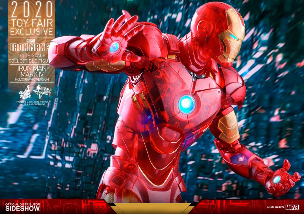 Iron Man 2 MMS568 Iron Man Mark IV (Holographic Version) 1/6th Scale 2020 Toy Fair Exclusive Collectible Figure Gallery Image 21