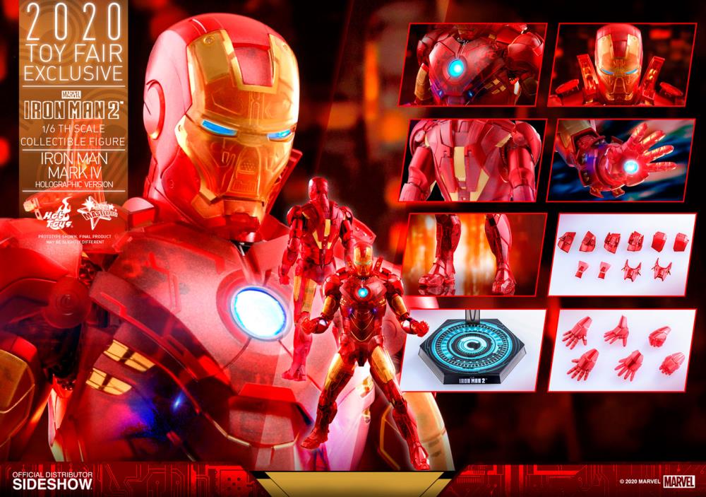 Iron Man 2 MMS568 Iron Man Mark IV (Holographic Version) 1/6th Scale 2020 Toy Fair Exclusive Collectible Figure Gallery Image 22