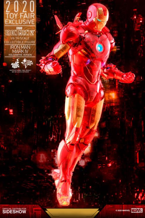 Iron Man 2 MMS568 Iron Man Mark IV (Holographic Version) 1/6th Scale 2020 Toy Fair Exclusive Collectible Figure Gallery Image 8