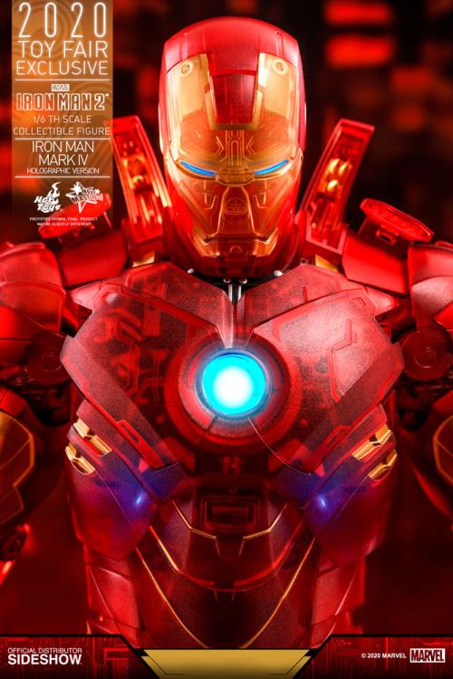 Iron Man 2 MMS568 Iron Man Mark IV (Holographic Version) 1/6th Scale 2020 Toy Fair Exclusive Collectible Figure Gallery Image 12