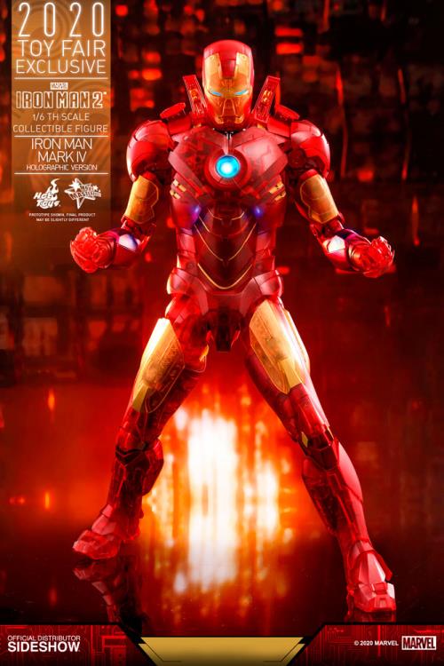 Iron Man 2 MMS568 Iron Man Mark IV (Holographic Version) 1/6th Scale 2020 Toy Fair Exclusive Collectible Figure Gallery Image 5