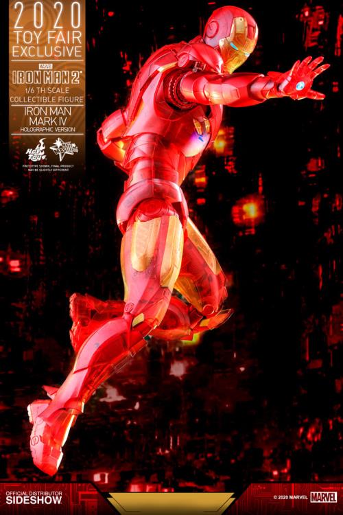 Iron Man 2 MMS568 Iron Man Mark IV (Holographic Version) 1/6th Scale 2020 Toy Fair Exclusive Collectible Figure Gallery Image 10