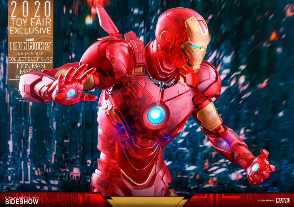 Iron Man 2 MMS568 Iron Man Mark IV (Holographic Version) 1/6th Scale 2020 Toy Fair Exclusive Collectible Figure Gallery Image 20