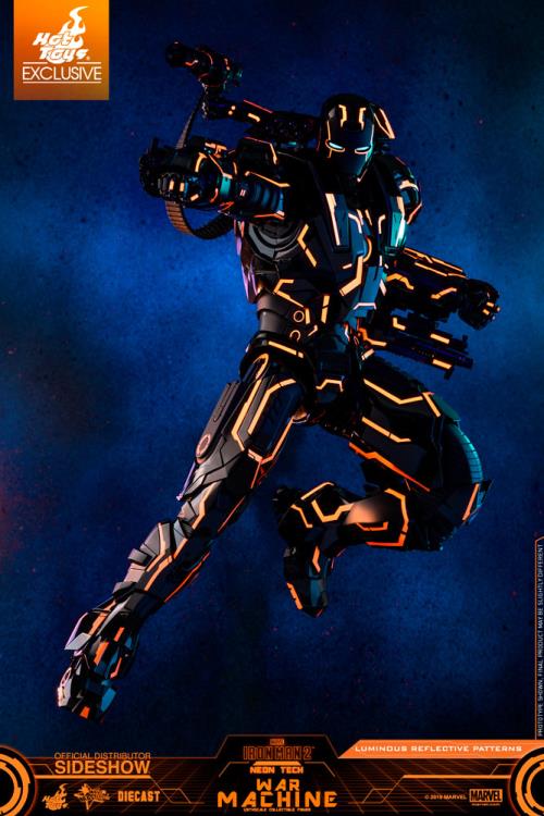 Iron Man 2 MMS553D35 Neon Tech War Machine 1/6th Scale Exclusive Collectible Figure Gallery Image 15