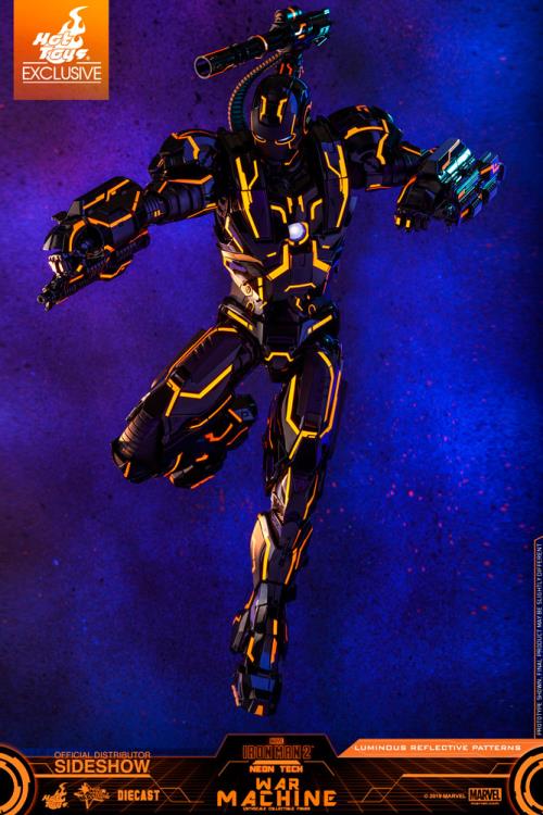 Iron Man 2 MMS553D35 Neon Tech War Machine 1/6th Scale Exclusive Collectible Figure Gallery Image 13