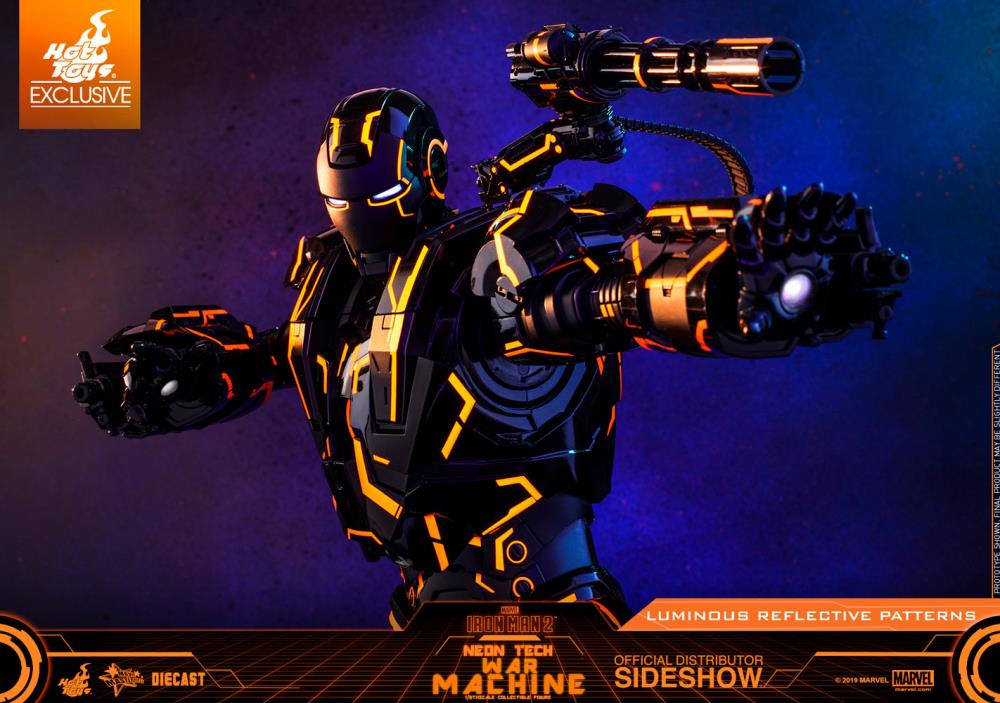 Iron Man 2 MMS553D35 Neon Tech War Machine 1/6th Scale Exclusive Collectible Figure Gallery Image 16