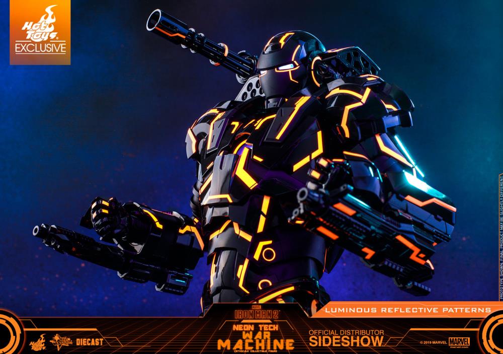 Iron Man 2 MMS553D35 Neon Tech War Machine 1/6th Scale Exclusive Collectible Figure Gallery Image 19