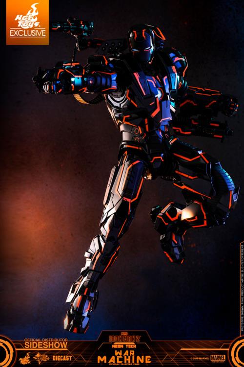 Iron Man 2 MMS553D35 Neon Tech War Machine 1/6th Scale Exclusive Collectible Figure Gallery Image 5