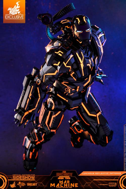 Iron Man 2 MMS553D35 Neon Tech War Machine 1/6th Scale Exclusive Collectible Figure Gallery Image 6