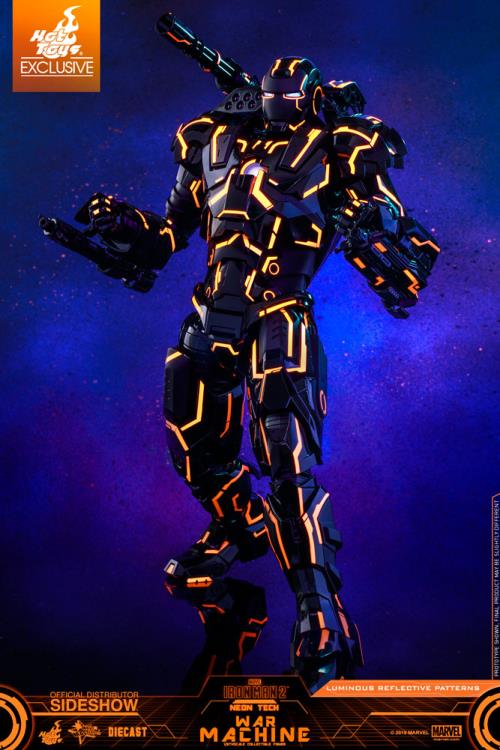 Iron Man 2 MMS553D35 Neon Tech War Machine 1/6th Scale Exclusive Collectible Figure Gallery Image 4