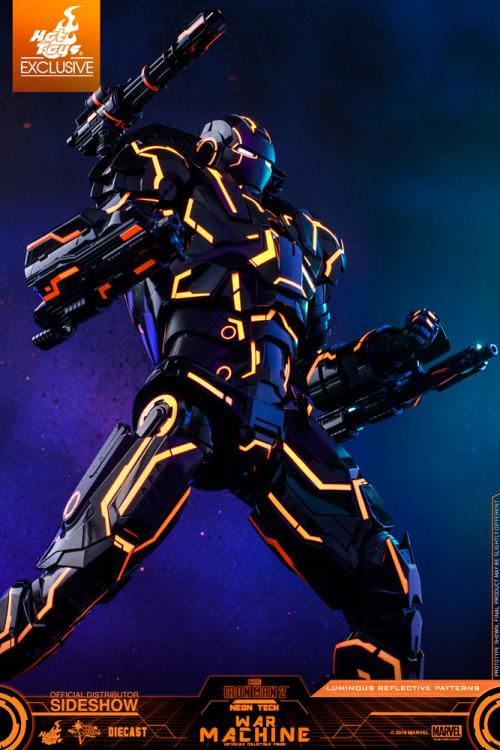 Iron Man 2 MMS553D35 Neon Tech War Machine 1/6th Scale Exclusive Collectible Figure Gallery Image 8