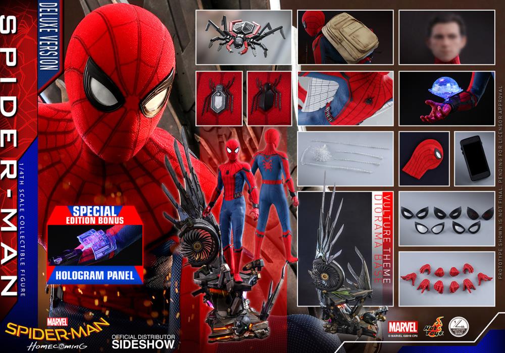Spider-Man: Homecoming QS015B Spider-Man (Deluxe Version) Special Edition 1/4th Scale Collectible Figure Gallery Image 31